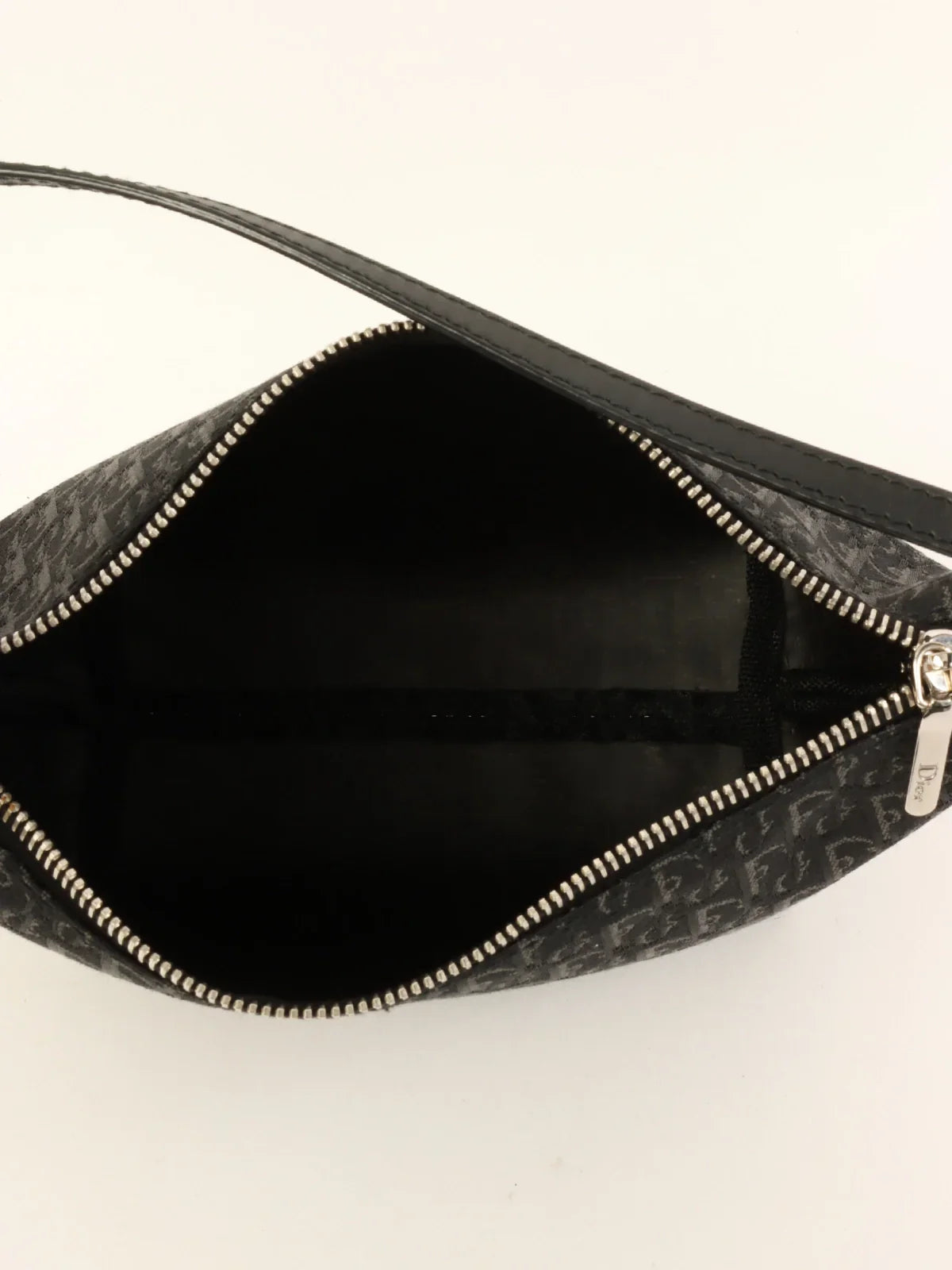 DIOR Trotter Pattern Mini Top Handle Bag Black
