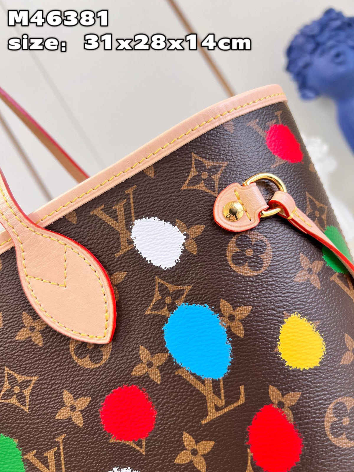 LB743 LV x YK Neverfull MM / HIGHEST QUALITY VERSION / 12.2 x 11 x 5.5 inches