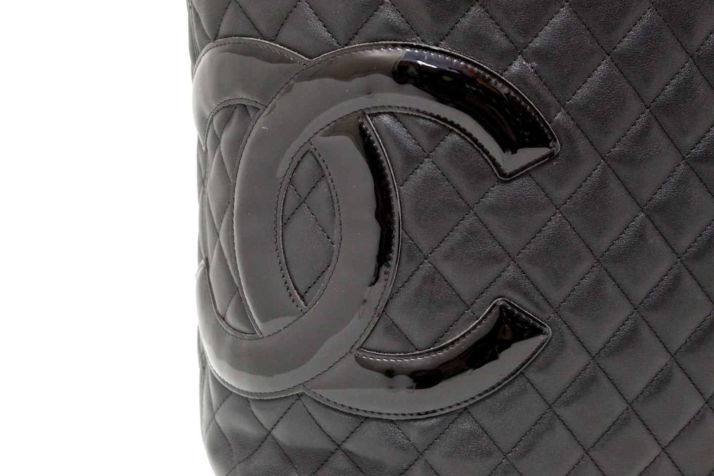 Chanel Black Quilted Calfskin Leather Large Cambon Tote Shoulder Bag