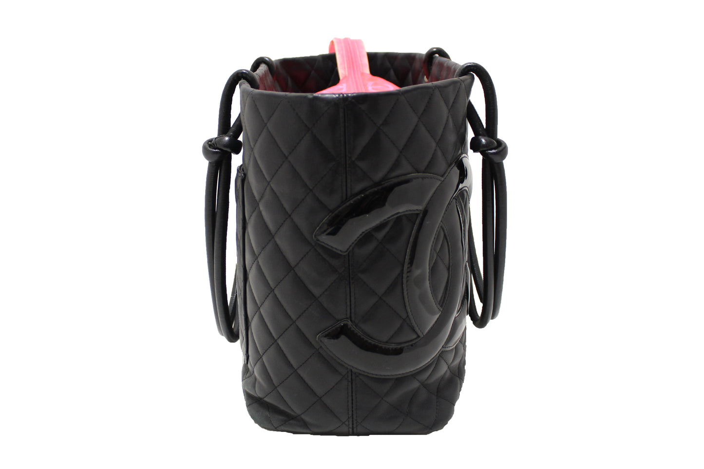 Chanel Black Quilted Calfskin Leather Large Cambon Tote Shoulder Bag