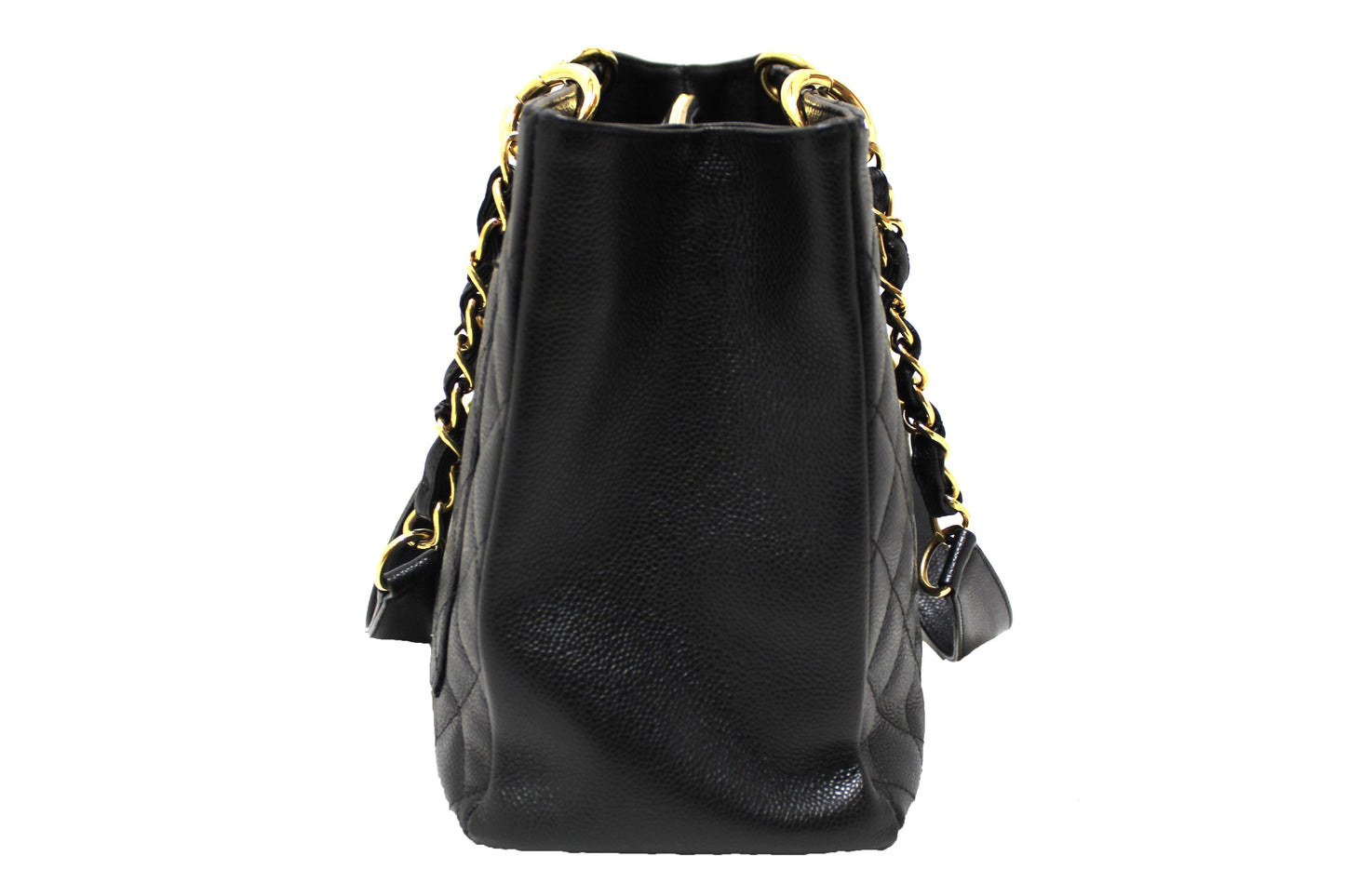 Chanel Black Quilted Caviar Leather Grand Shopper Tote Shoulder Bag