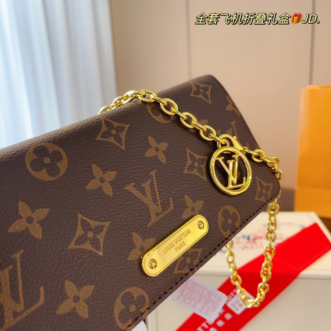 LB855 Wallet On Chain Lily / 7.8x2.3x3.9inch