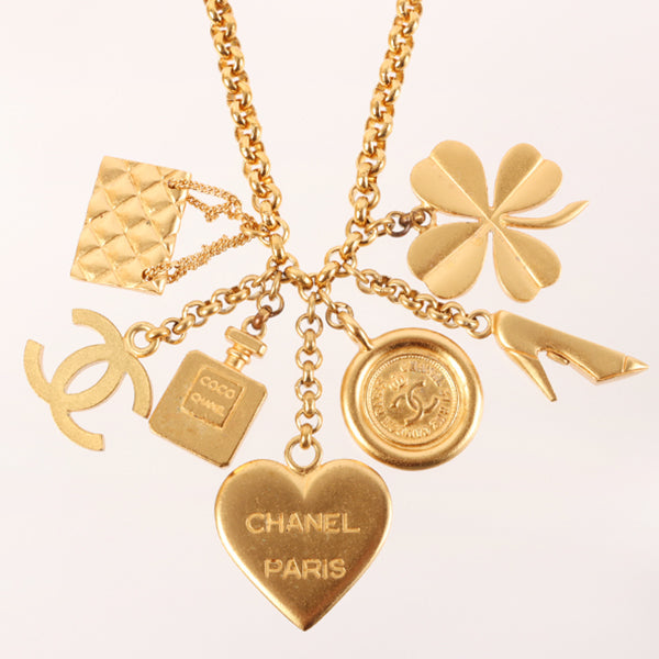 Chanel 1995 Made Cc Mark Motif Swing Necklace