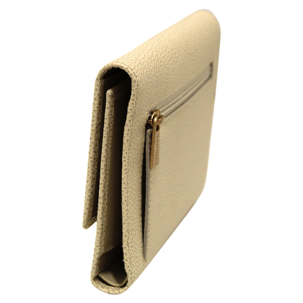 New Chanel White Caviar Leather Classic CC Timeless Medium Trifold Wallet