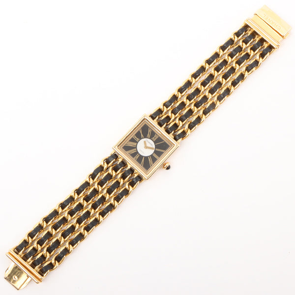 Chanel 18K Mademoiselle Watch L Black