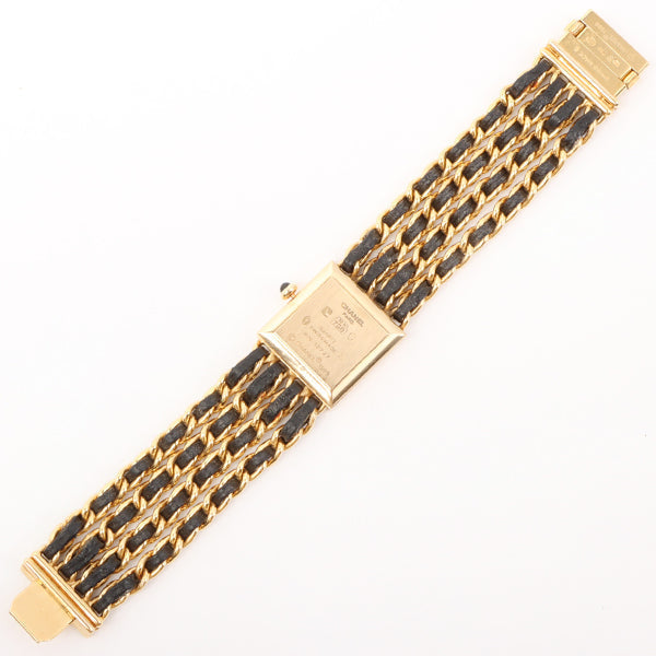 Chanel 18K Mademoiselle Watch L Black