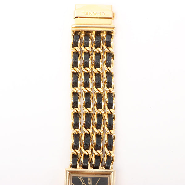 Chanel 18K Mademoiselle Watch L Black