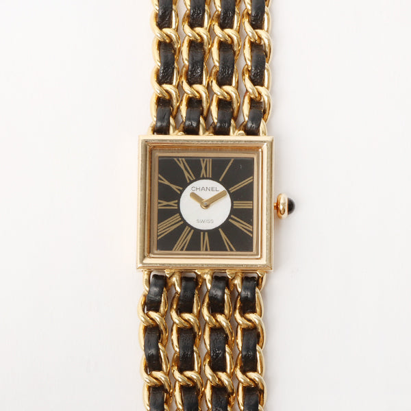 Chanel 18K Mademoiselle Watch L Black