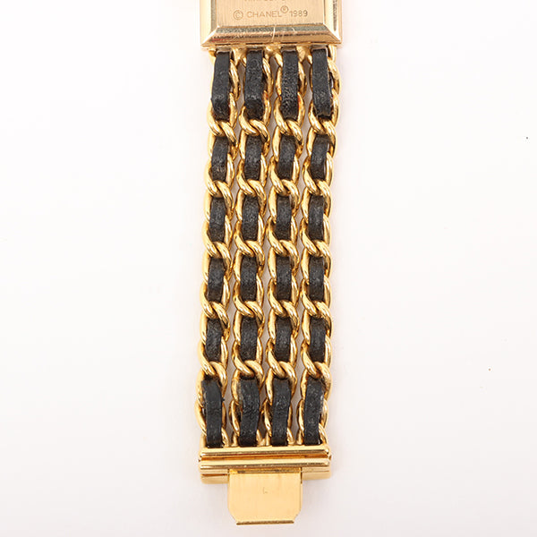 Chanel 18K Mademoiselle Watch L Black