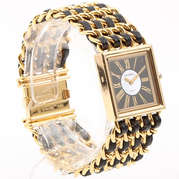 Chanel 18K Mademoiselle Watch L Black