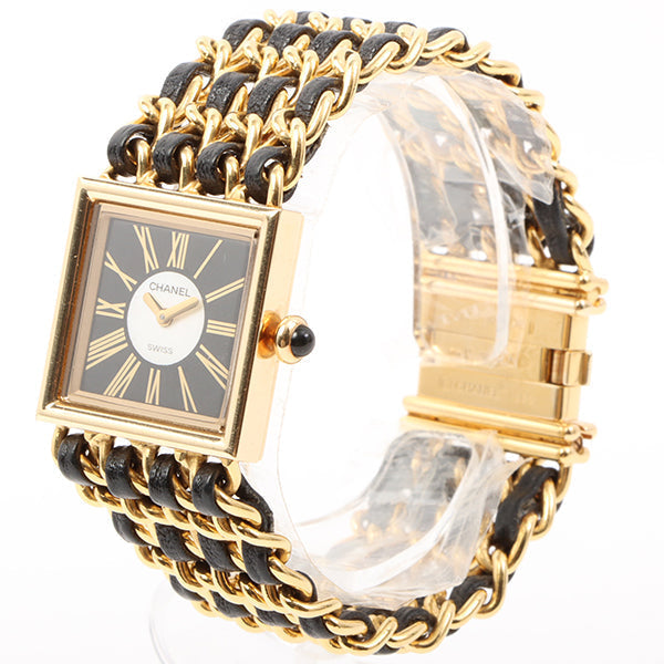 Chanel 18K Mademoiselle Watch L Black