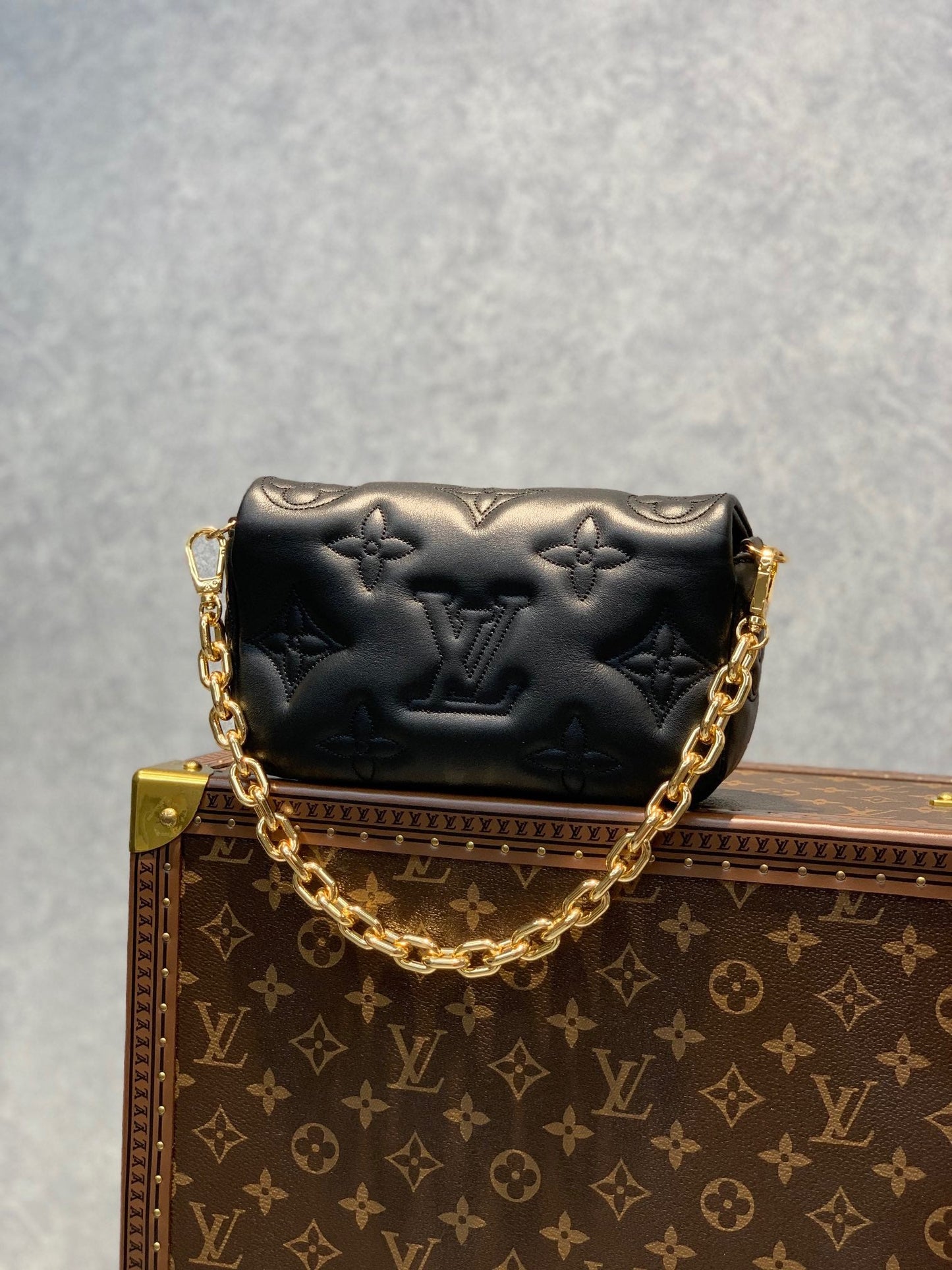 LB663 Wallet on Strap Bubblegram / HIGHEST QUALITY VERSION / 7.9 x 4.7 x 2.4 inches