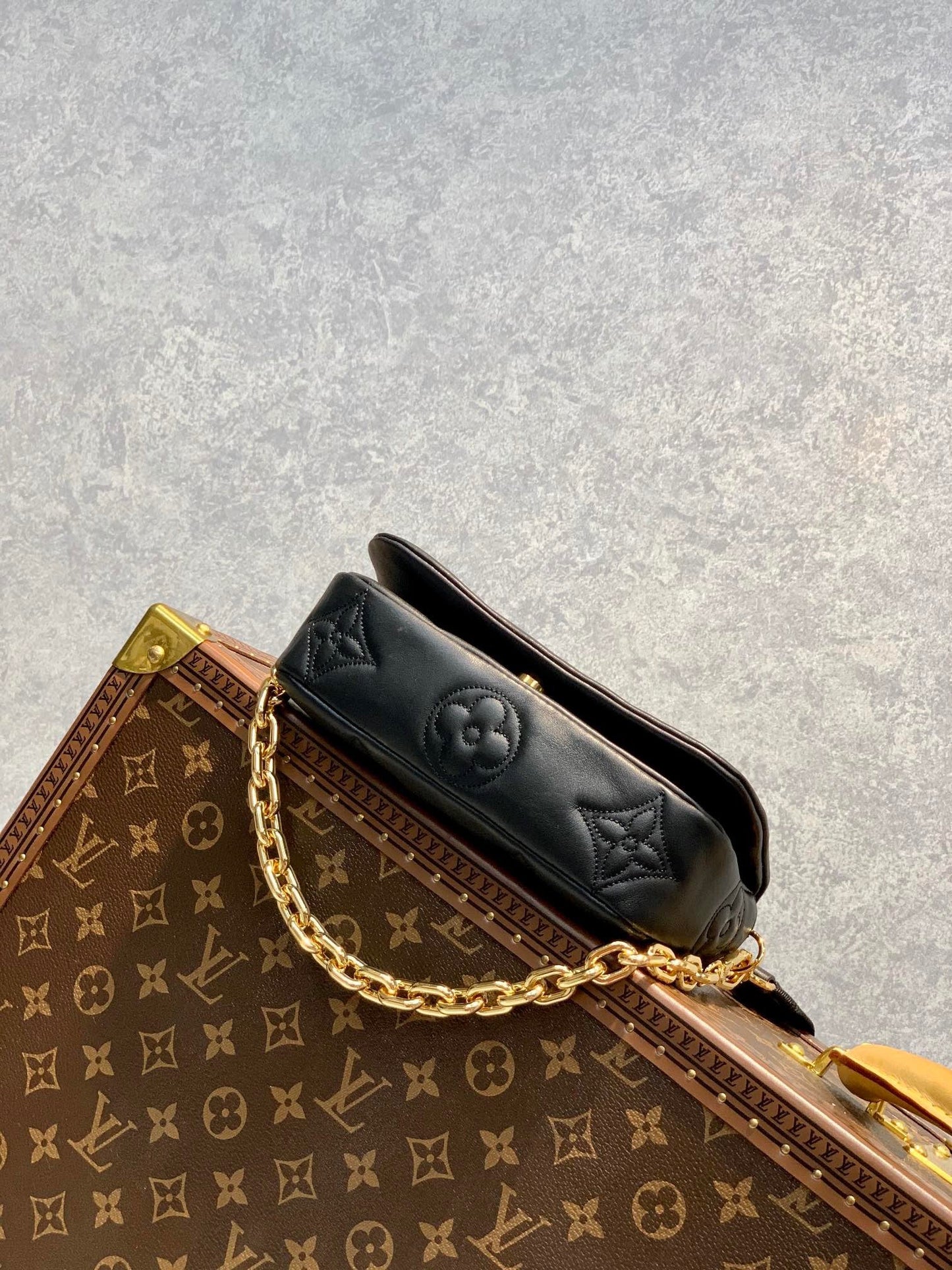 LB663 Wallet on Strap Bubblegram / HIGHEST QUALITY VERSION / 7.9 x 4.7 x 2.4 inches
