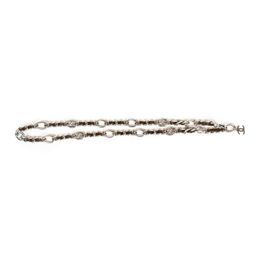Chanel CC Chain-Link Leather Belt