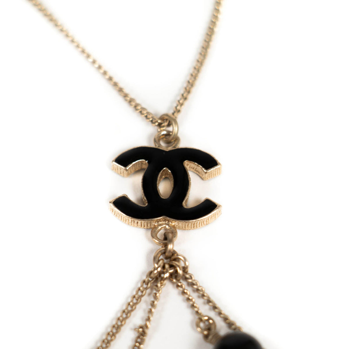 Chanel Pearl Logo Necklace