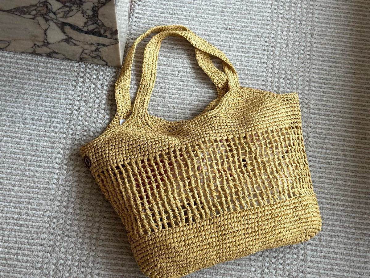 YSK407 Icare in Raffia /  18.1" X 16.9" X 2"
