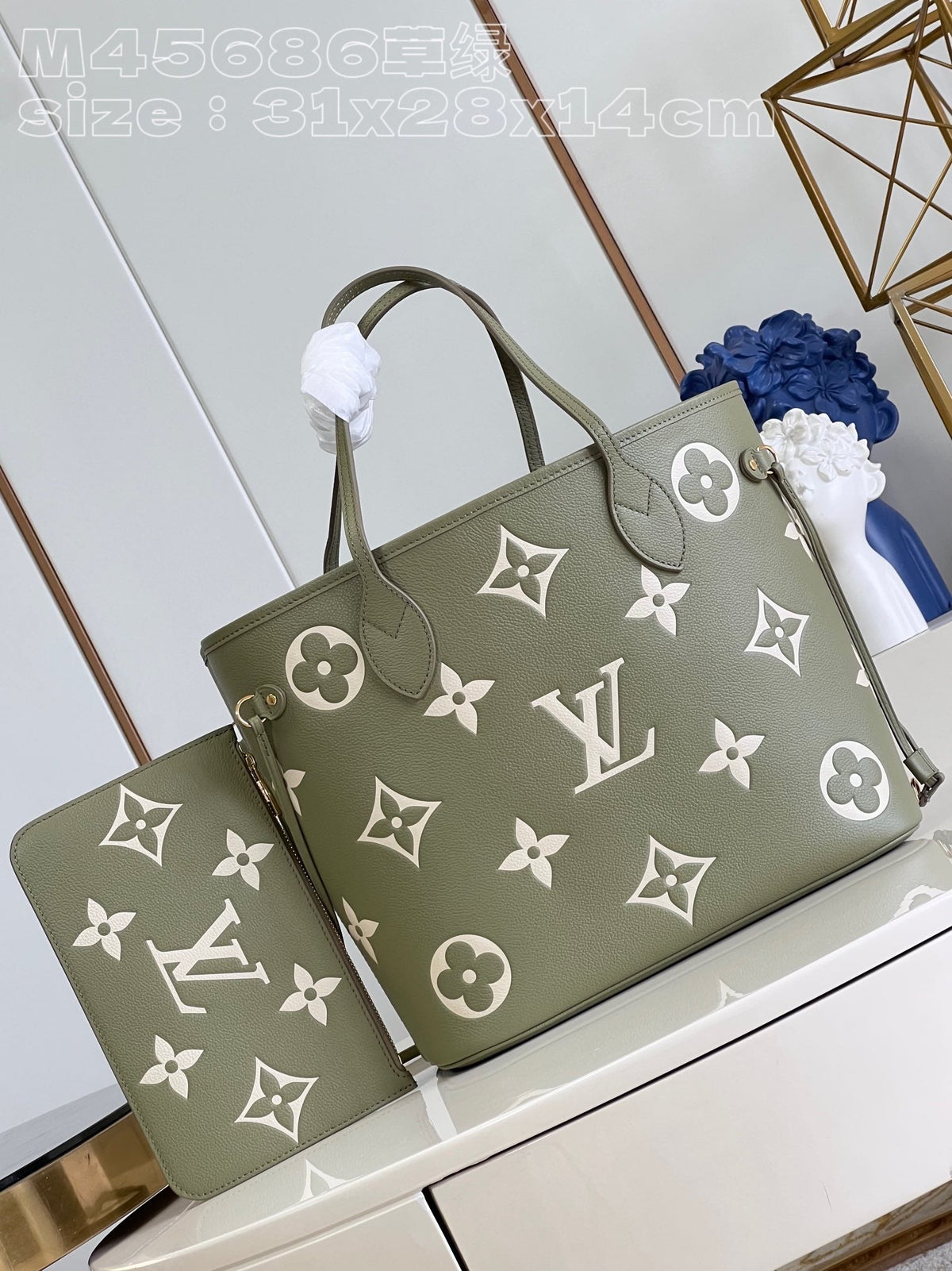 LB858 Neverfull MM / HIGHEST QUALITY VERSION / 12.2 x 11 x 5.5 inches