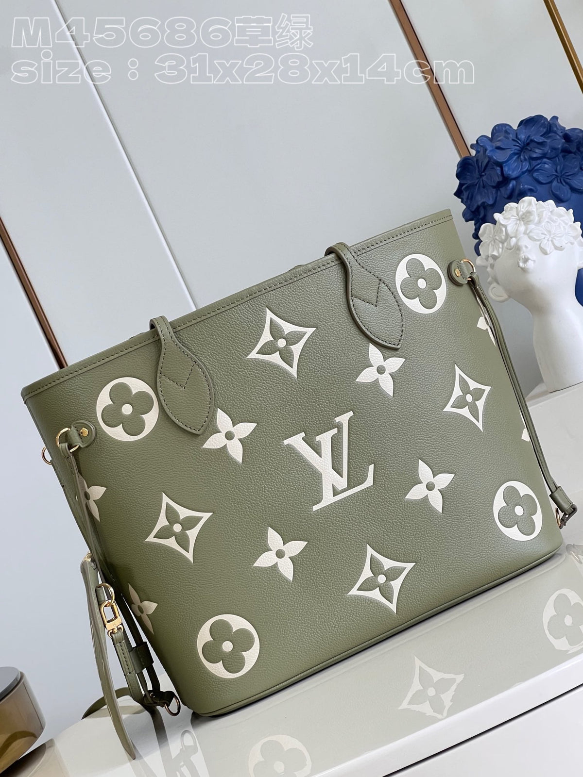 LB858 Neverfull MM / HIGHEST QUALITY VERSION / 12.2 x 11 x 5.5 inches