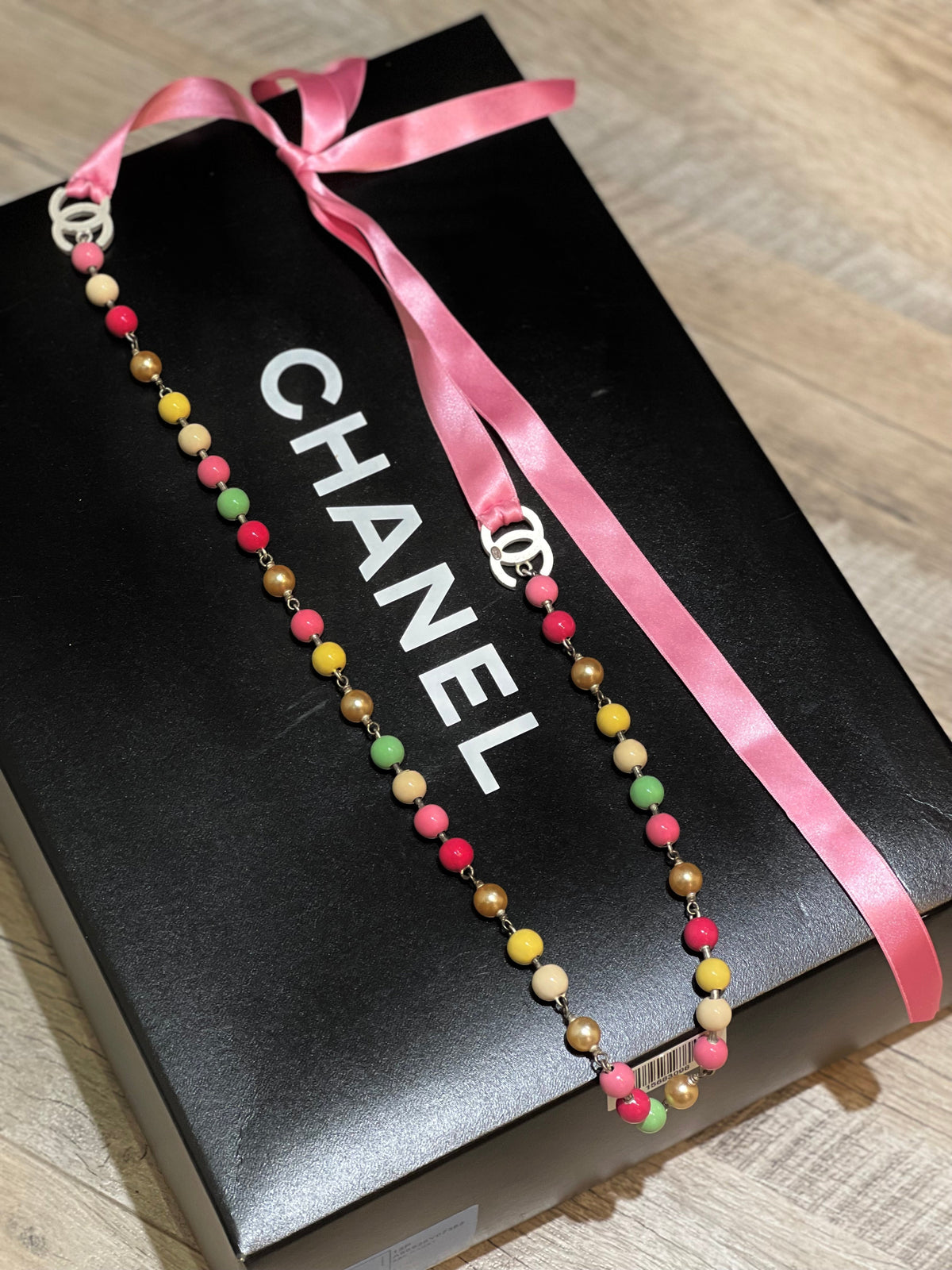 CHANEL Multicolor Beads Necklace