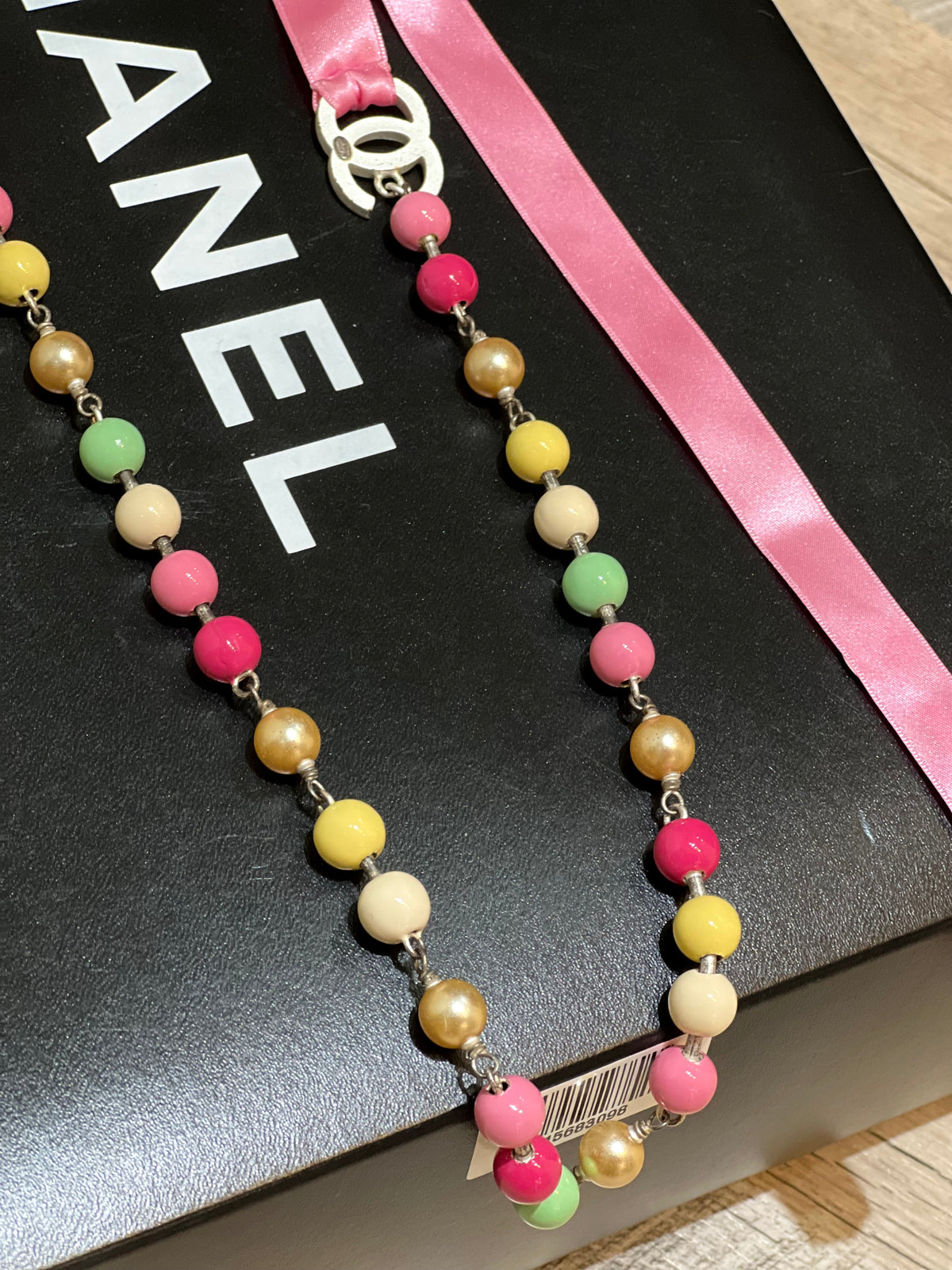 CHANEL Multicolor Beads Necklace