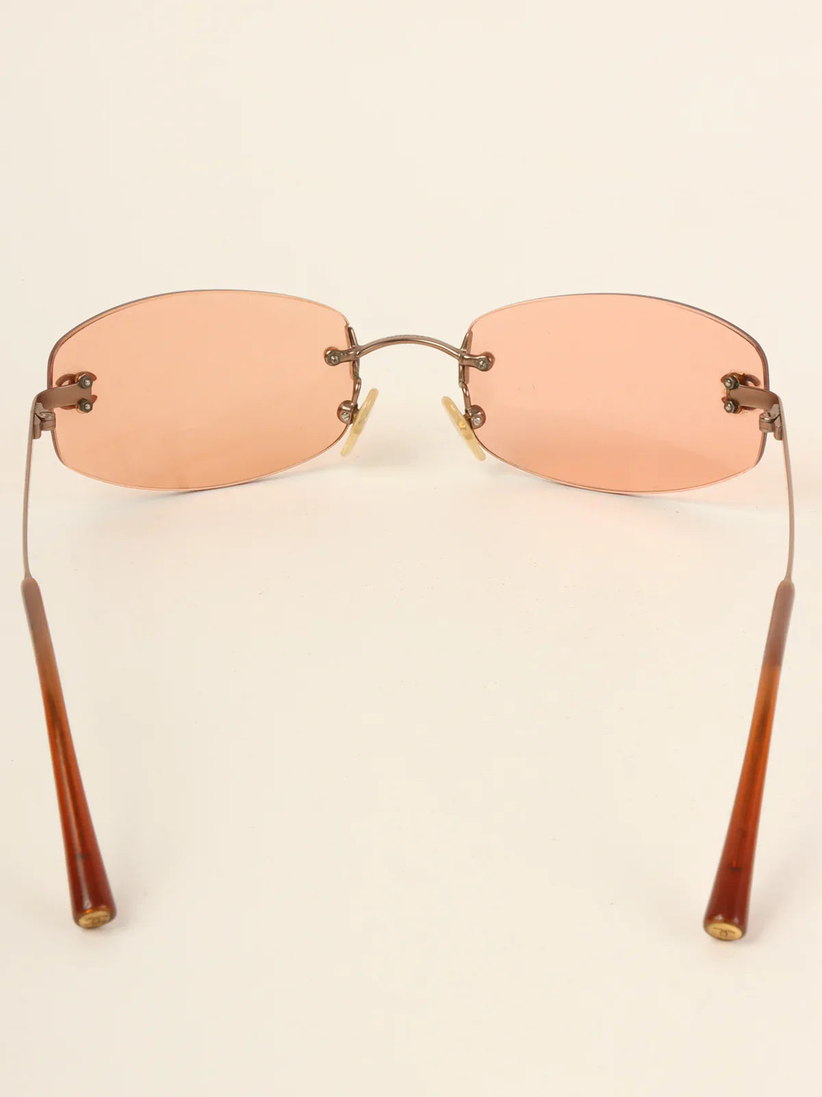 CHANEL Mini Cc Mark Sunglasses Orange
