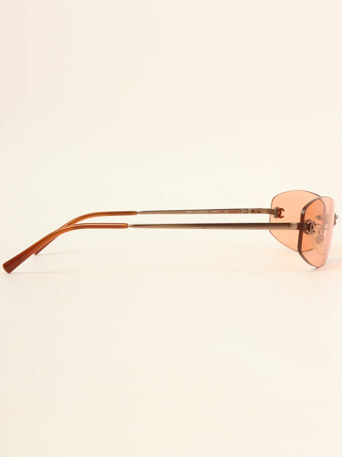 CHANEL Mini Cc Mark Sunglasses Orange