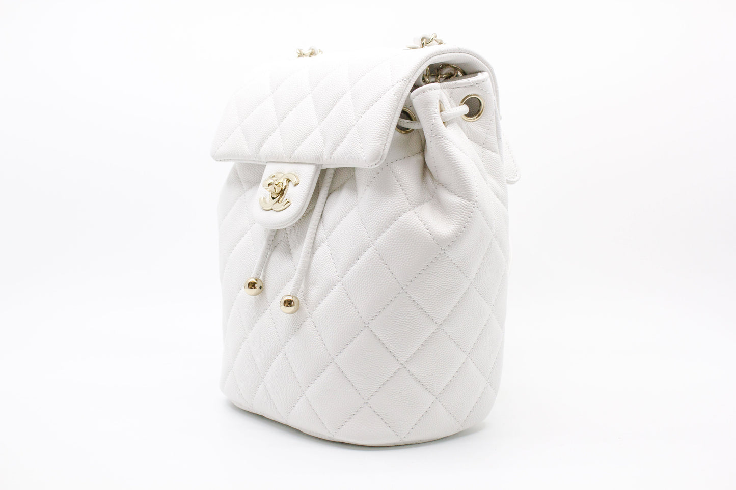 Chanel AS4058 B10876 23S Backpack White   10601 Caviar Backpacks Pbhw