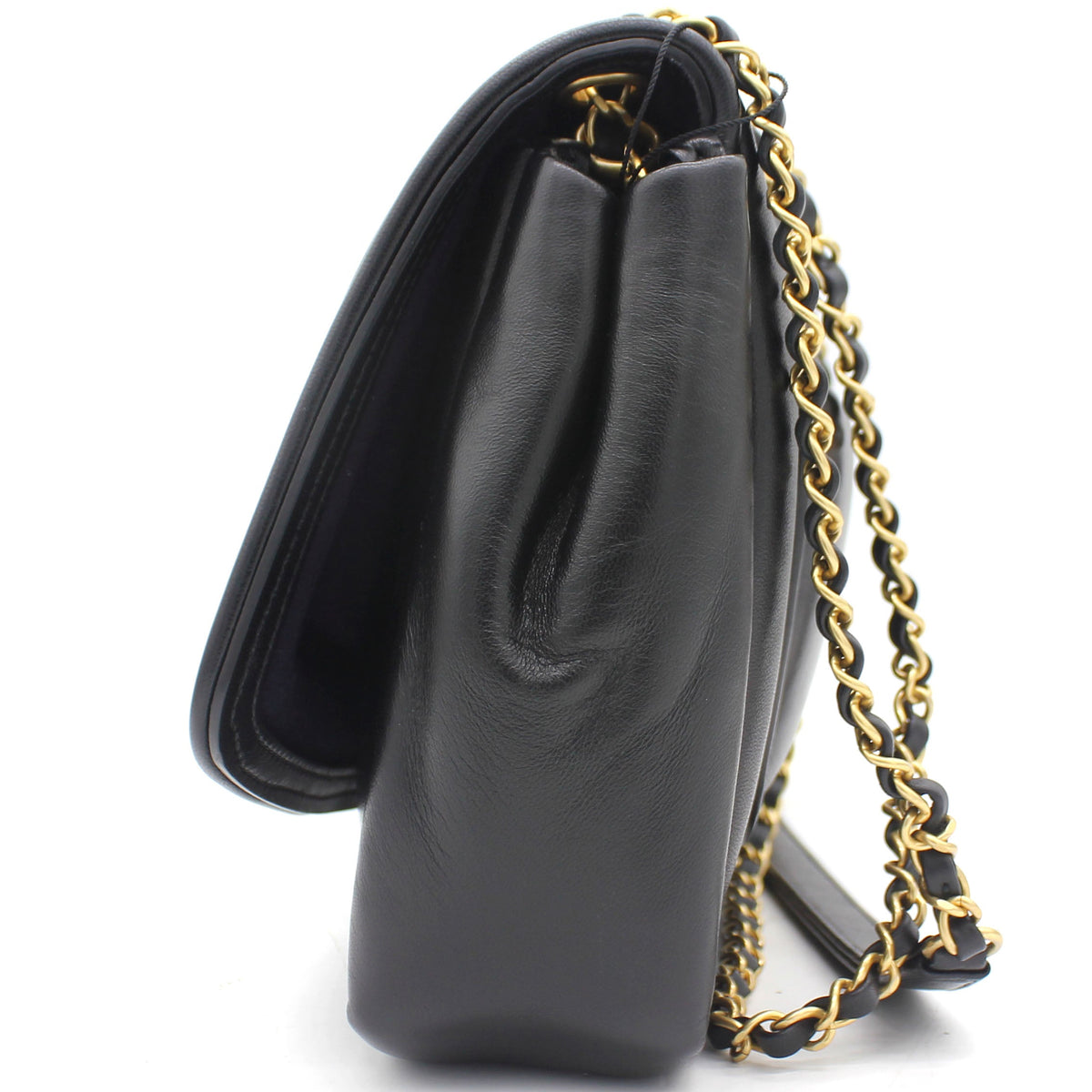 Chanel Medium Vintage Puffy Flap Bag in Black Lambskin