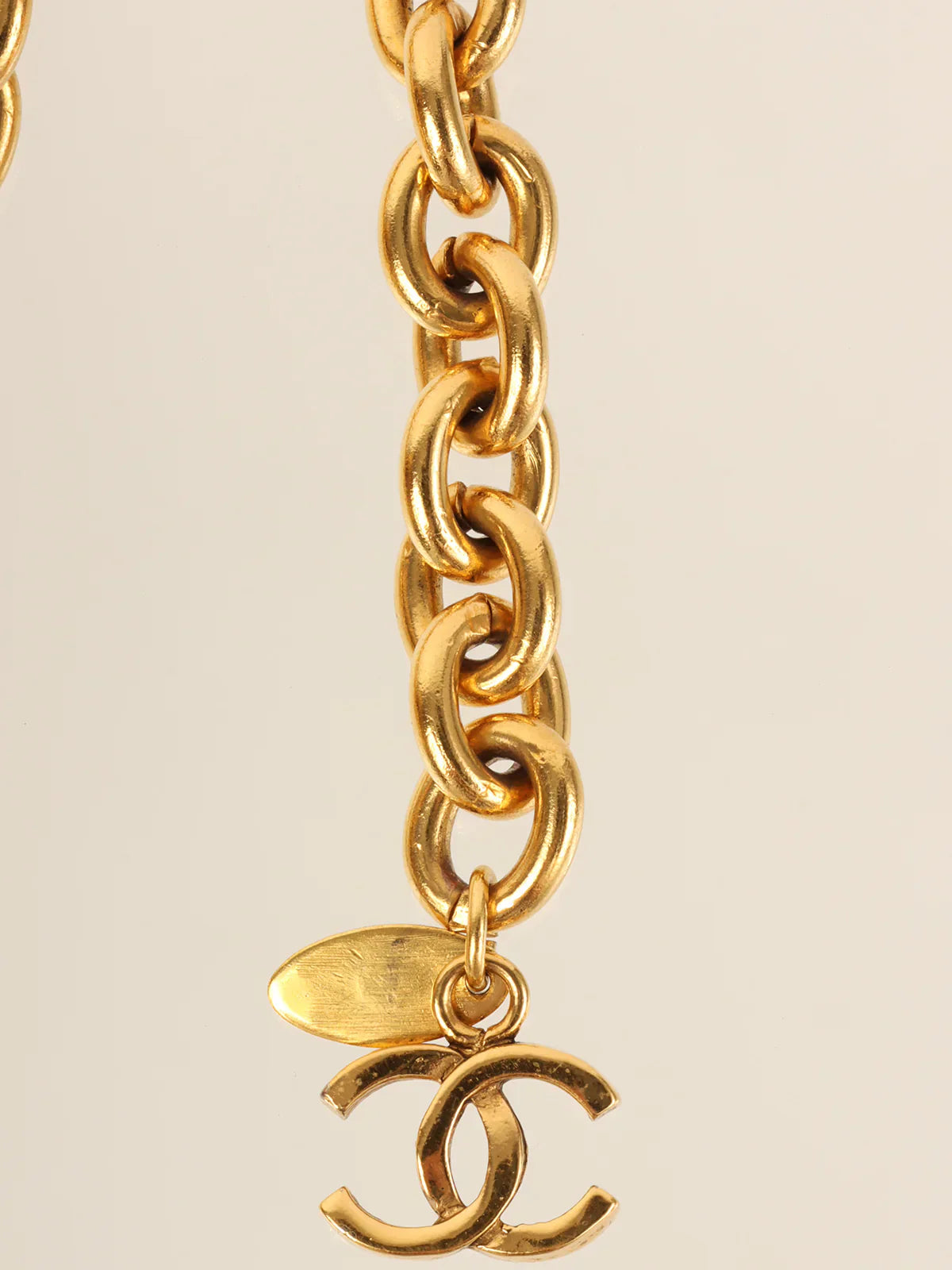 Top Quality Chanel Matelasse Stitch Cc Mark Chain Belt Gold