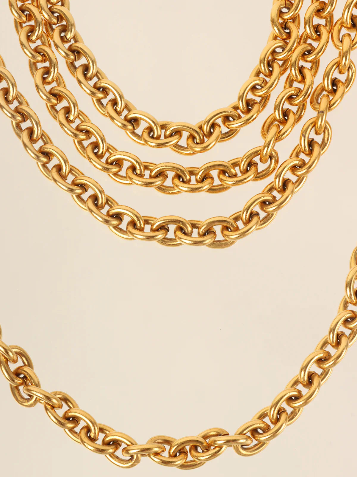 Top Quality Chanel Matelasse Stitch Cc Mark Chain Belt Gold