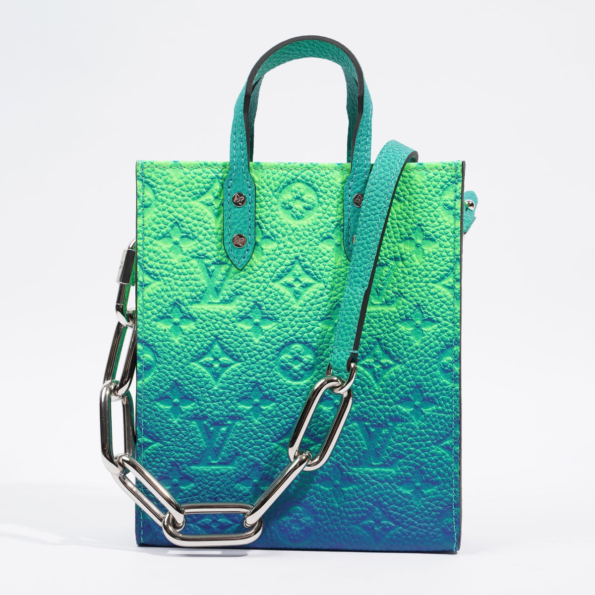 Louis Vuitton x Virgil Abloh Sac Plat Bag Blue / Green Leather