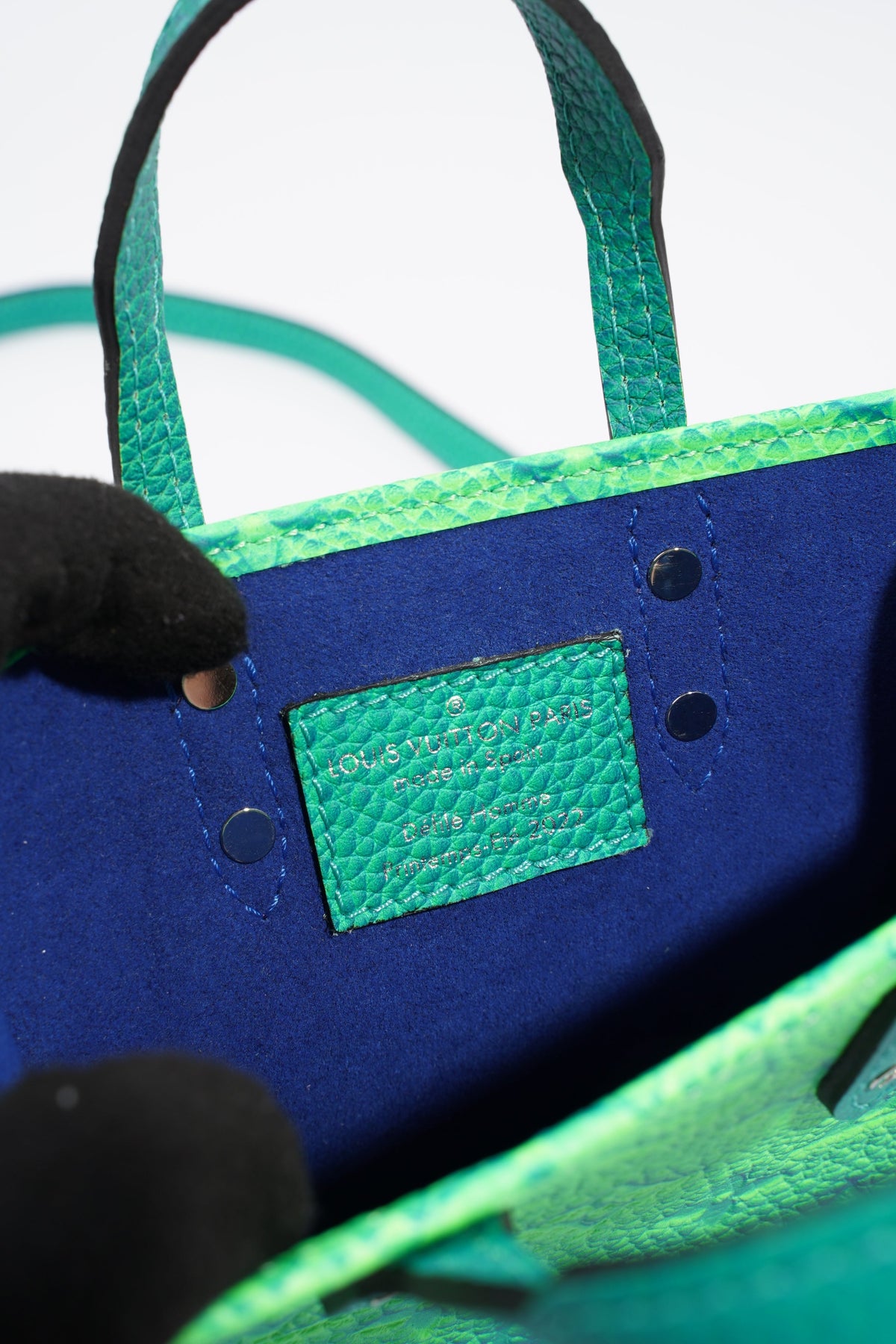 Louis Vuitton x Virgil Abloh Sac Plat Bag Blue / Green Leather