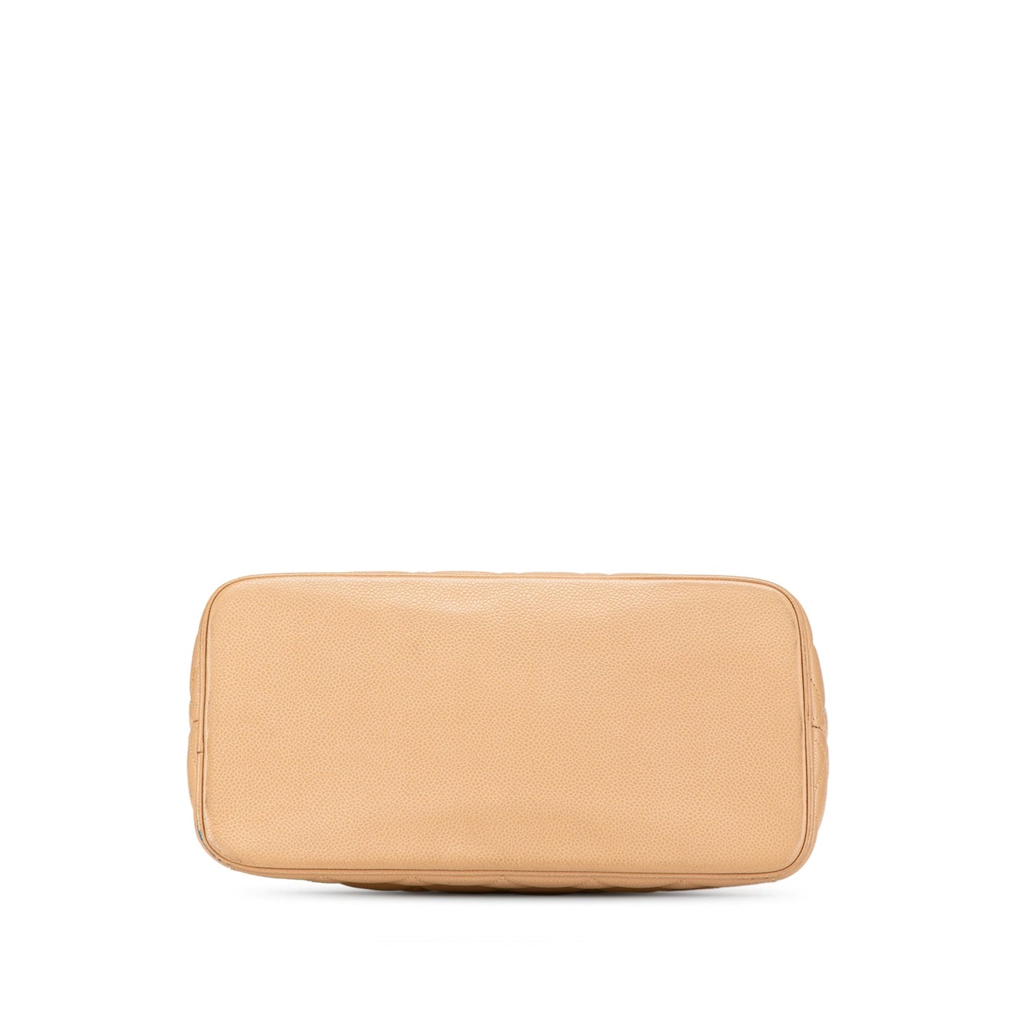 Beige Chanel Caviar Medallion Tote