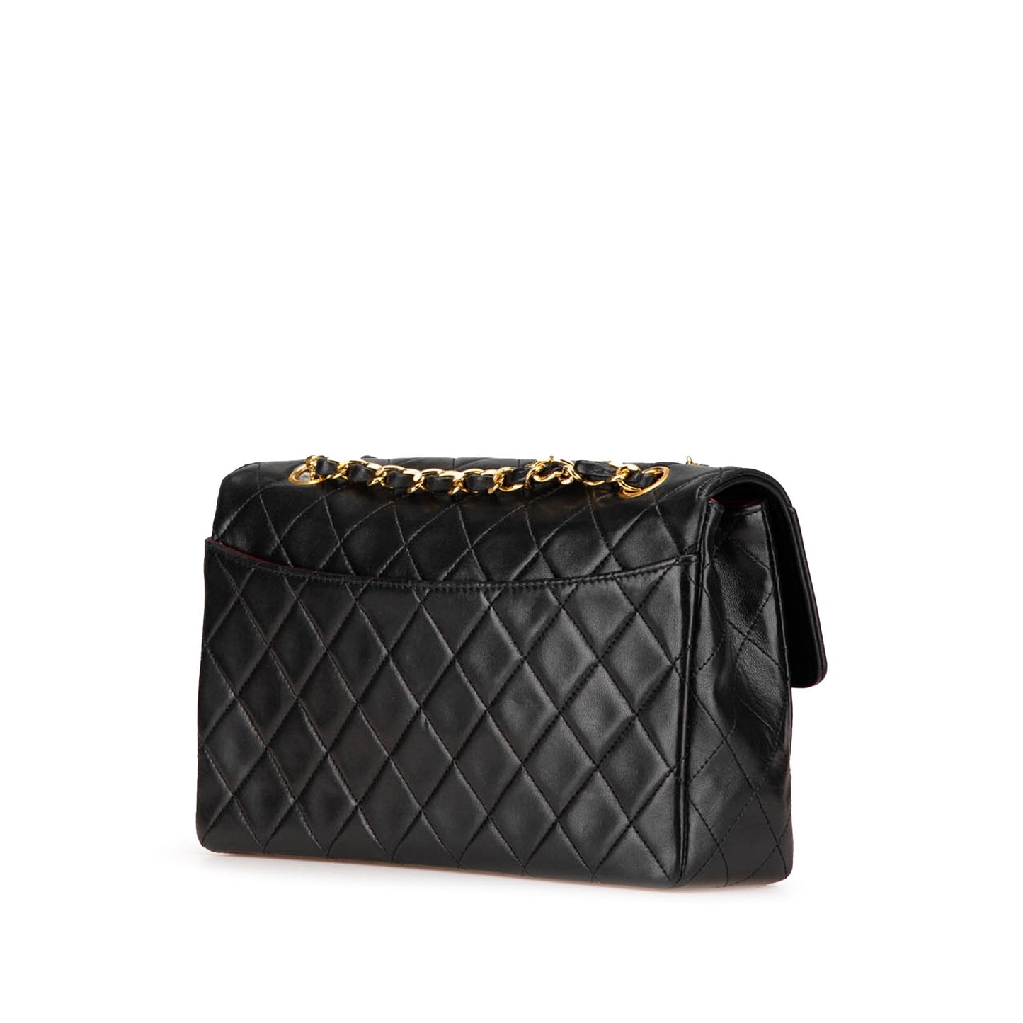 Black Chanel Medium CC Quilted Lambskin Single Flap Shoulder Bag