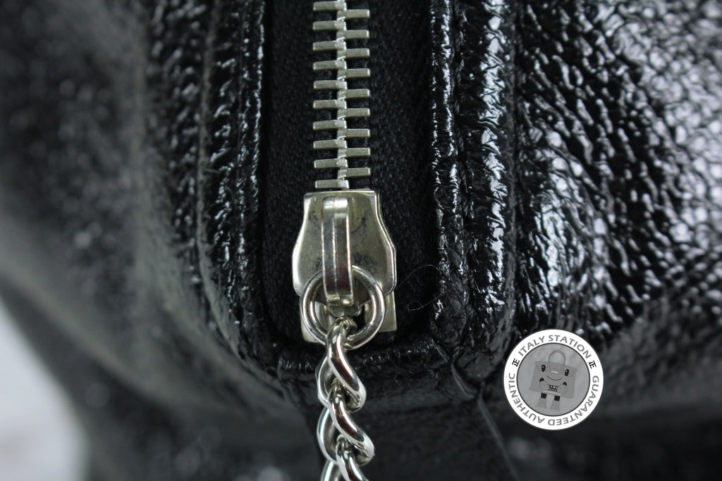 Chanel Shopping Black Leather Tote Bag Shw