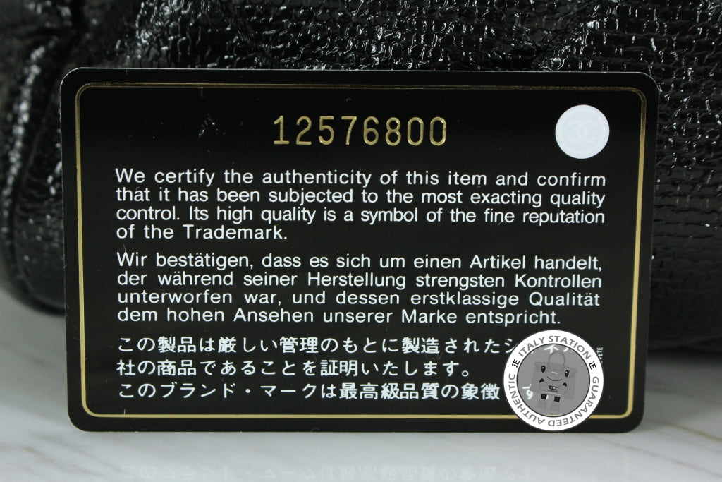 Chanel Shopping Black Leather Tote Bag Shw