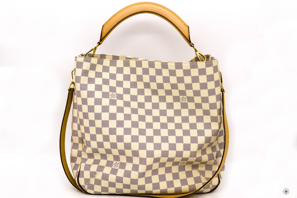 Louis Vuitton N41216 Damier Azur Soffi White Canvas Shoulder Bags Ghw