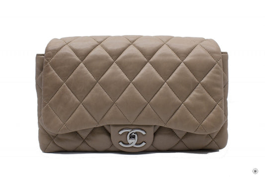 Chanel A Y Quilted Flap  Taupe /  Lambskin Shoulder Bags Shw