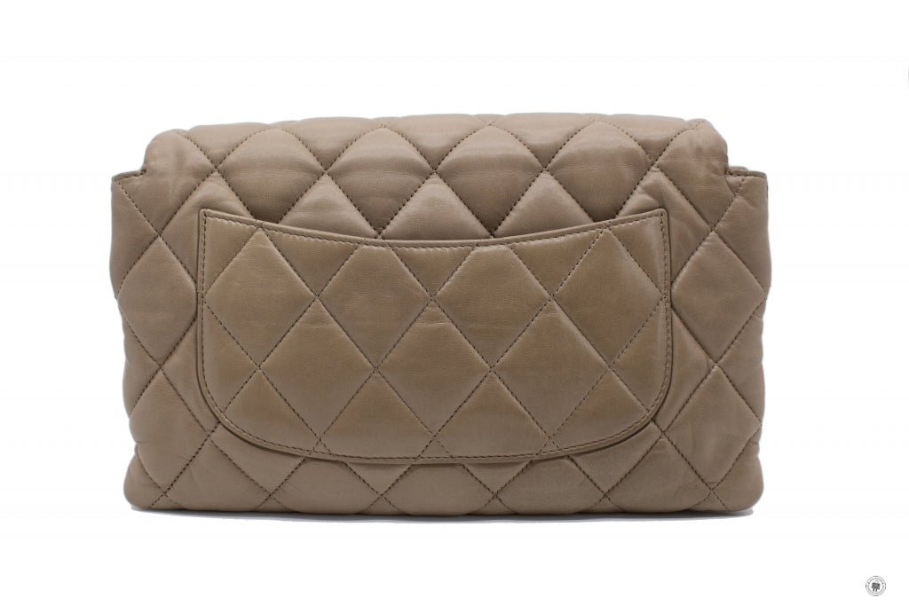 Chanel A Y Quilted Flap  Taupe /  Lambskin Shoulder Bags Shw