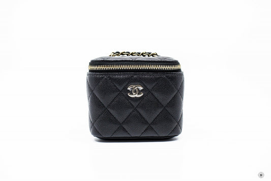 Chanel APY Small Vanity Black / C Caviar Shoulder Bags Pbhw