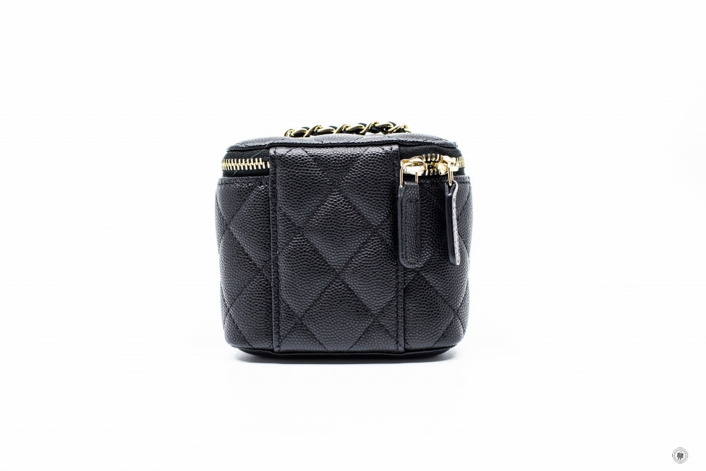 Chanel APY Small Vanity Black / C Caviar Shoulder Bags Pbhw
