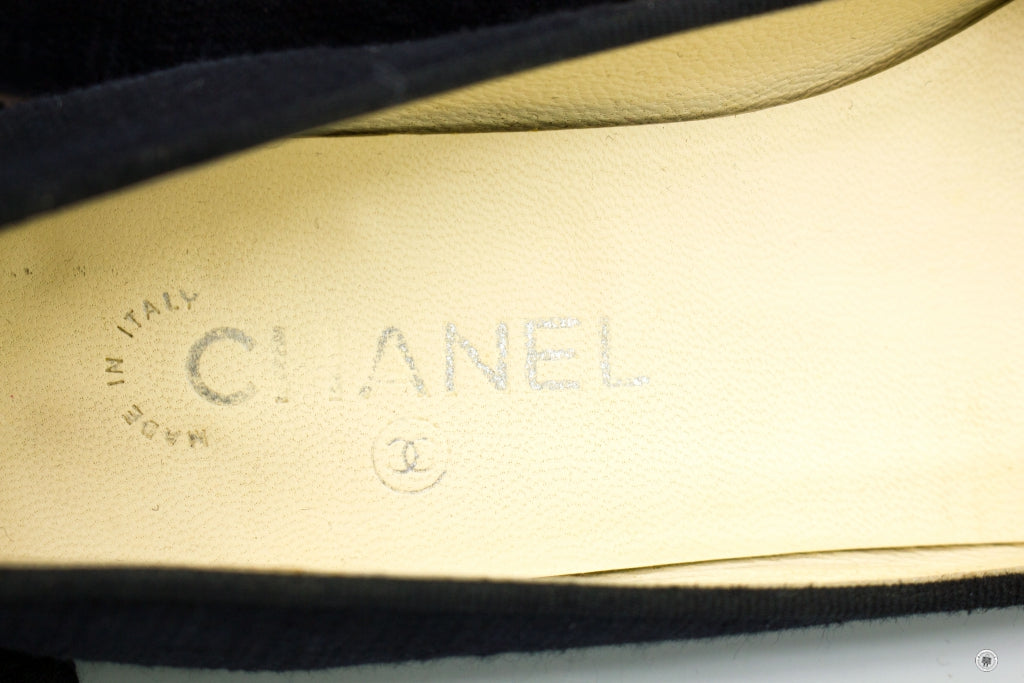 Chanel Ballerinas  Black Fabric . Flat