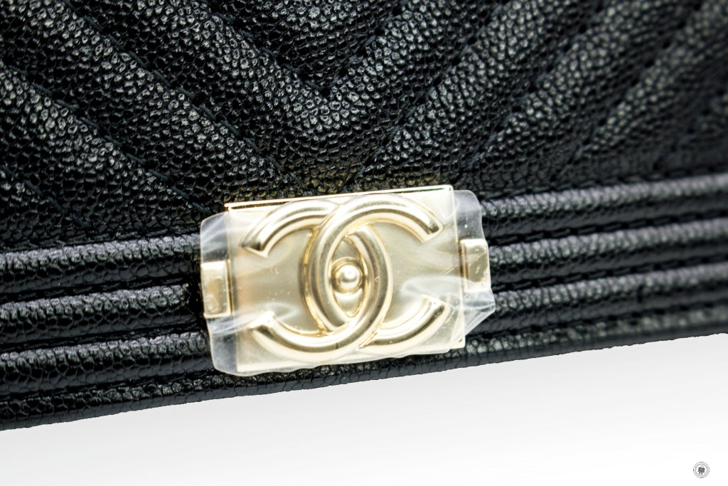 Chanel A81969B00315 BOY Wallet ON Chain WOC Chevron Black   94305 Caviar Bags Pbhw