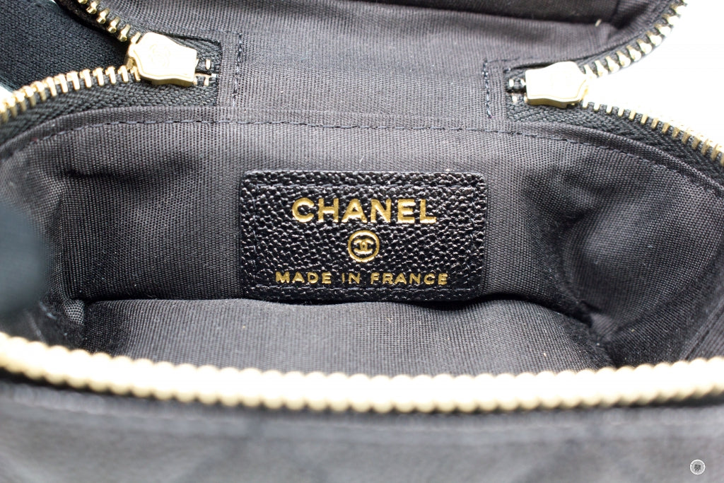 Chanel AP2194 B05722 Small Vanity With Chain Black   94305 Caviar Shoulder Bags Gbhw