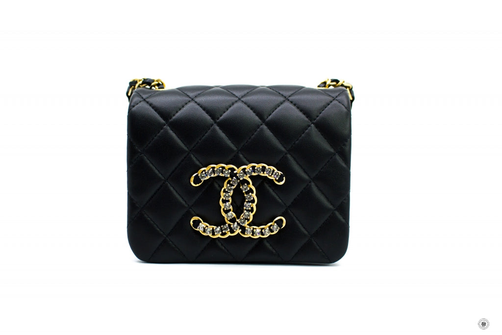 Chanel AS2599B05828 Mini Flap Bag Black   94305 Lambskin Shoulder Bags Gbhw