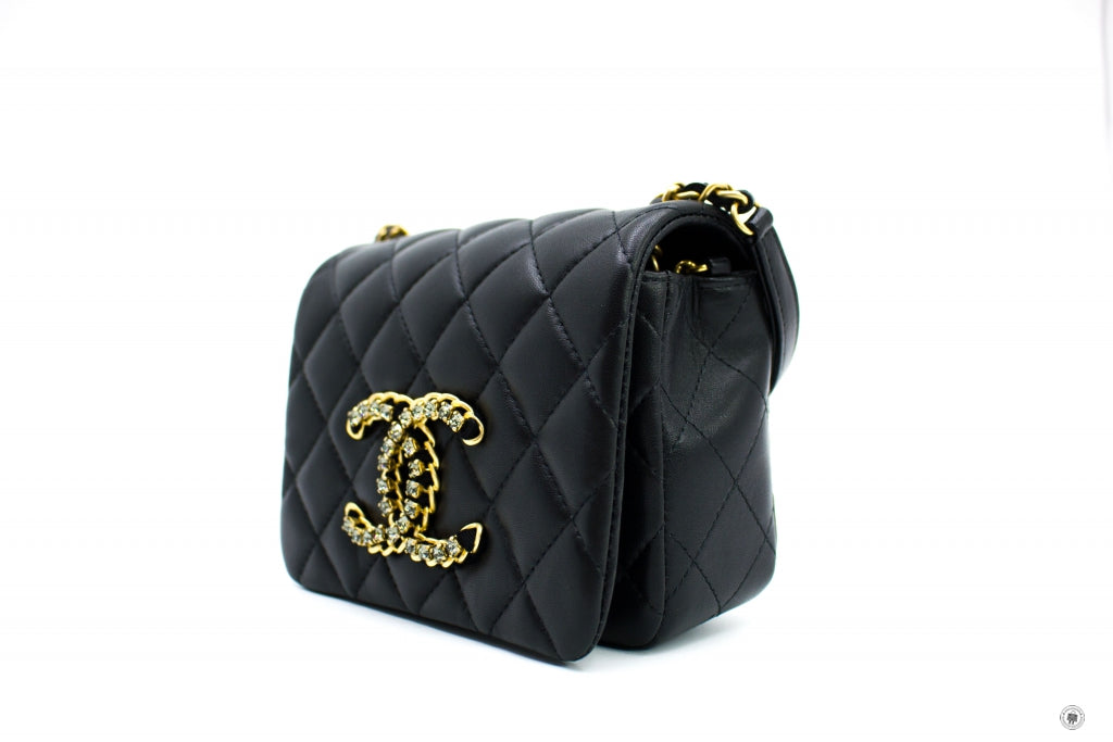 Chanel ASB Mini Flap Bag Black /  Lambskin Shoulder Bags Gbhw