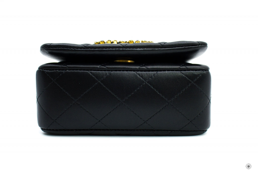 Chanel ASB Mini Flap Bag Black /  Lambskin Shoulder Bags Gbhw