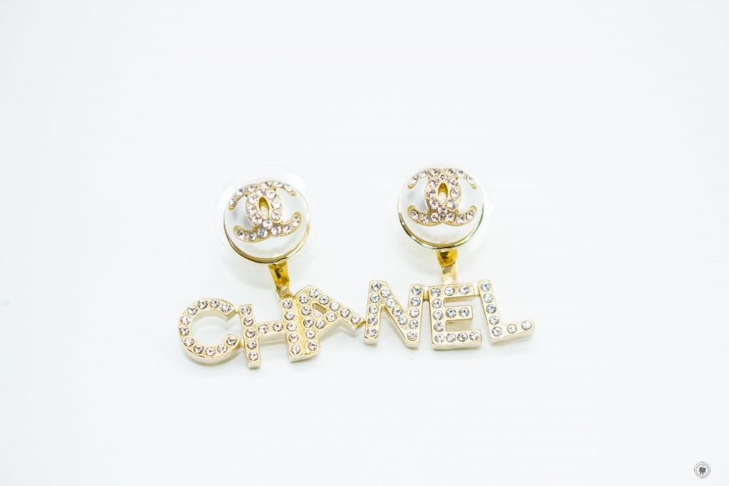 Chanel ABB Metal, Imitation Pearls & Diamond Gold, Pearly Whi Gold / ND Metal Earrings Ghw