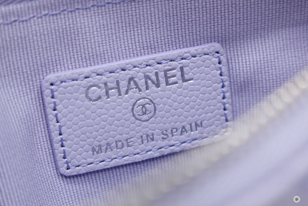 Chanel Classic Mini Pouch Lt. Purple   NF289 Caviar Pouch Shw