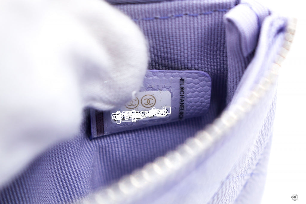 Chanel Classic Mini Pouch Lt. Purple   NF289 Caviar Pouch Shw